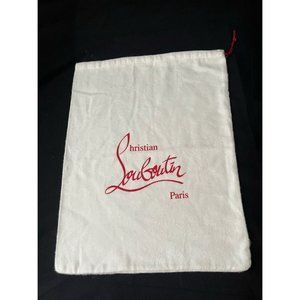 Christian Louboutin Dust Bag Drawstring White 15" x 11.4"